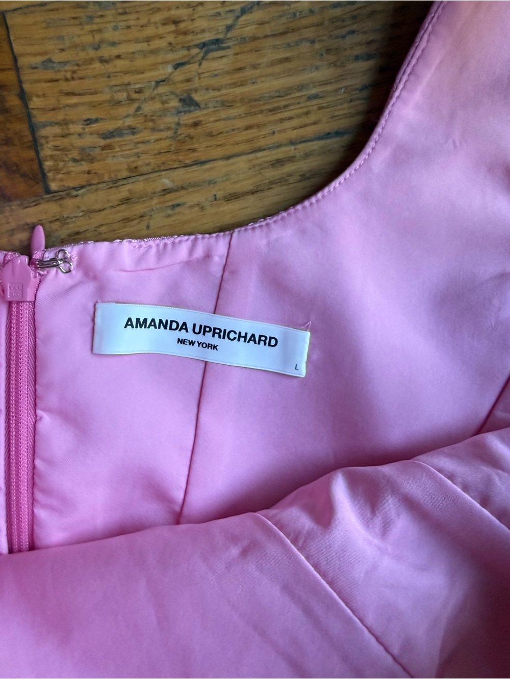 Amanda Uprichard Empire Top in Light Pink sz: Large - Picture 4 of 6